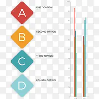 矢量创意设计数据统计分析柱形图