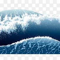 蓝色海水