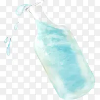 蓝色海水漂流瓶