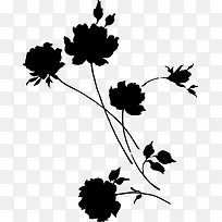 黑色炫酷个性花朵
