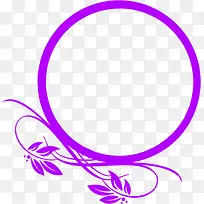 紫色圆圈花纹装饰