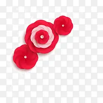 精美红色螺旋花装饰矢量素材