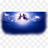 深邃星空牛郎织女相会