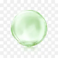 绿色圆形气泡卡通效果