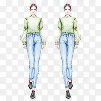 手绘创意服装插画设计
