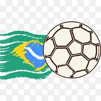 矢量巴西世界杯与足球