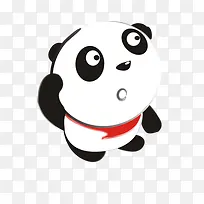 卡通红领巾熊猫
