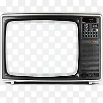 黑色复古电视机