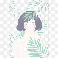 手绘女孩