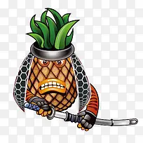 卡通菠萝武士