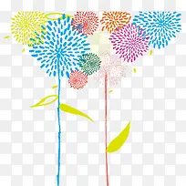 彩色抽象花纹