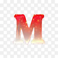 渐变红旗字母m