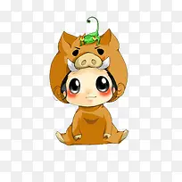 小猪外套可爱少年动漫