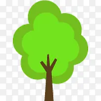 绿色树木卡通植物
