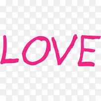 粉色创意手绘爱情字母