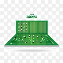 足球 足球场 绿色 草坪 矢量图