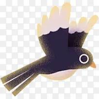 卡通飞翔造型鸟效果黑色