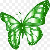 绿色卡通效果蝴蝶设计