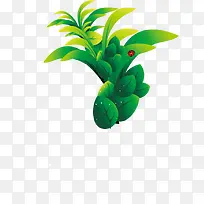 植物绿色卡通效果设计