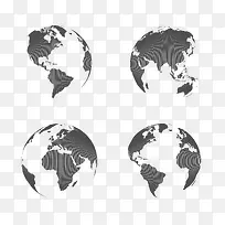 矢量手绘地球