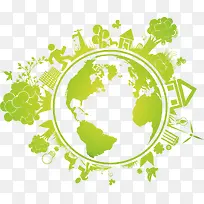 创意绿色地球元素