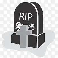 万圣节墓碑PNG图标