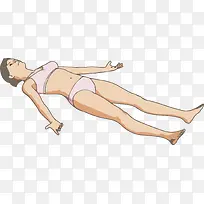 躺着的女人免抠素材