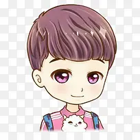 干净小男孩Q图