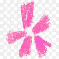 手绘粉色涂鸦小花