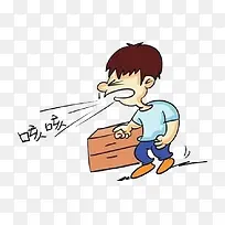 男孩感冒咳嗽图片