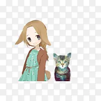 手绘插画水彩