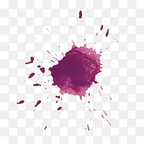 矢量紫色喷溅颜料污渍