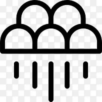 美国本土的雨云图标