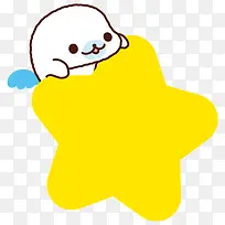 卡通小狗星星图案