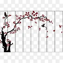 手绘树木