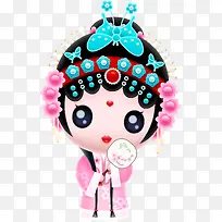 国粹京剧Q版卡通精致花旦2