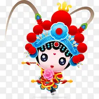 国粹京剧Q版卡通精致刀马旦