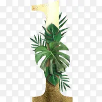创意植物字母1