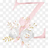 Z字花朵字母