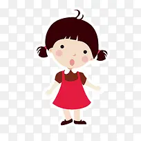卡通女孩矢量1