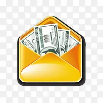 矢量信封美金