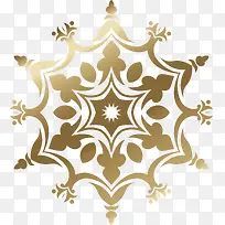 暗金色花纹矢量图