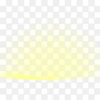 黄色手绘放射星光设计