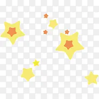 手绘黄色星星装饰