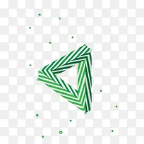 绿色条纹三角形