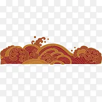 新春花纹小年素材