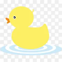 水中可爱小黄鸭