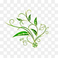 彩绘绿色植物藤