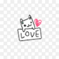 黑色简笔小猫