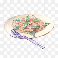 手绘盘装炒肉